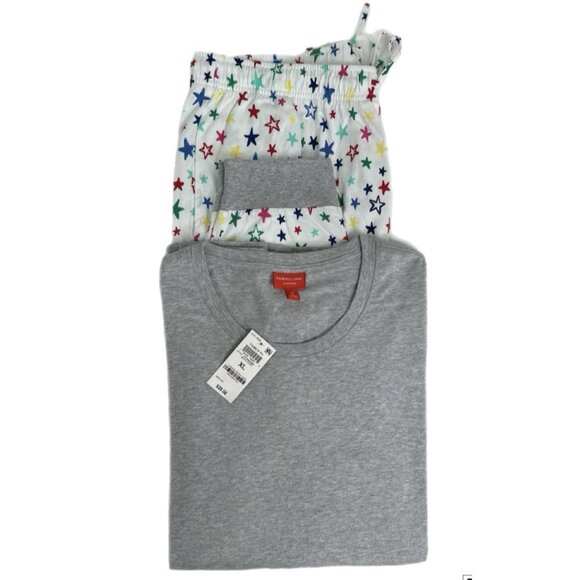 Holiday Lane Men’s Cotton Pajama Set XL – Star Print Joggers & Long Sleeve Top - Picture 2 of 6